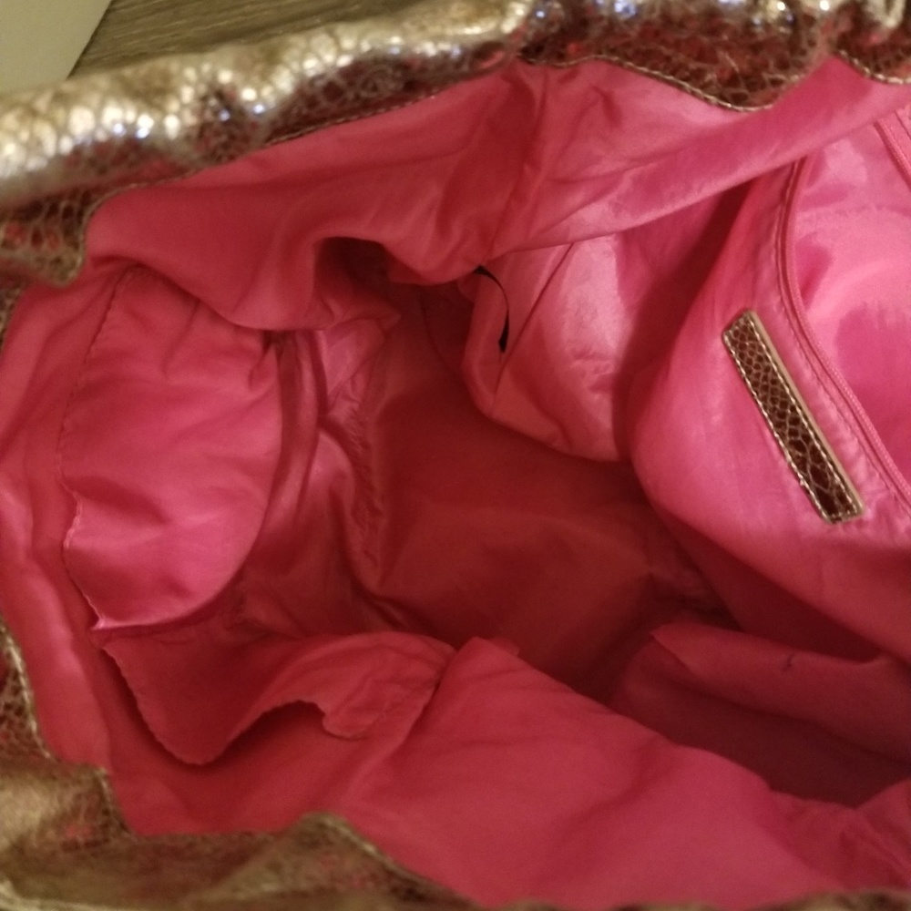 Victoria Secret Purse, Gold Leather. Stunning! - Picture 3 of 5